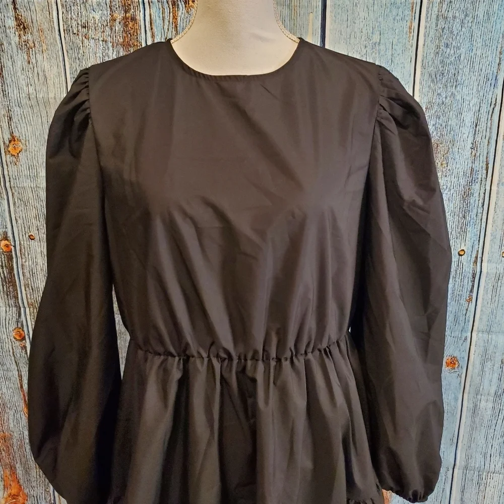 SHEIN Women's Lantern Sleeve Ruffle Hem Dress - Picture 8 of 13